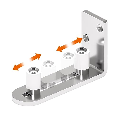 Wolfbird Adjustable Floor Guide Sliding Barn Door Wall/Door Bottom Guide Stainless Steel Style(1PC, Silver, C-Style (1PC) - Image 2