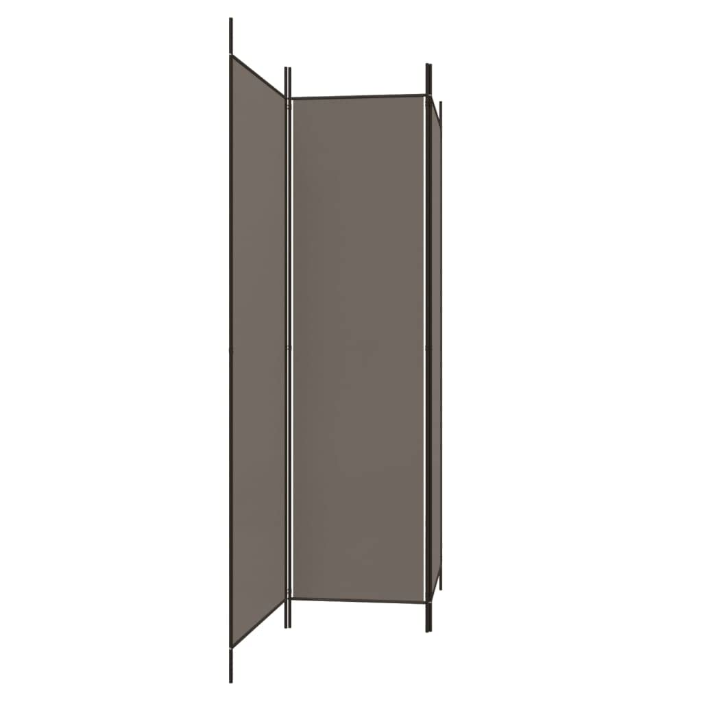 Divisorio a 3 pannelli, 150 x 220 cm, antracite, tessuto traspirante e resistente, design pieghevole, facile da montare, ideale per separare gli spazi interni,