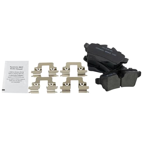 Image of TRQ Rear Ceramic Brake Pad and Rotor Set