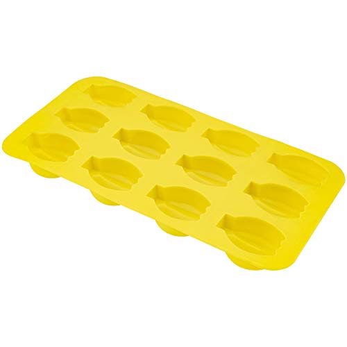 Fairly Odd Novelties Banana Shape Flexible 12 Ice Cube Tray Mold Yellow Rubber Novelty Gag Gift, One Size #TOP6
