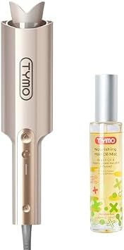 TYMO Defined Curl & Shine Duo, CURLPRO Plus Automatic Curling Iron + Argan Oil Spray, 2-Step Kit for Silky, Glossy, Frizz-Free Curls, Adds Bounce & Smooth Finish