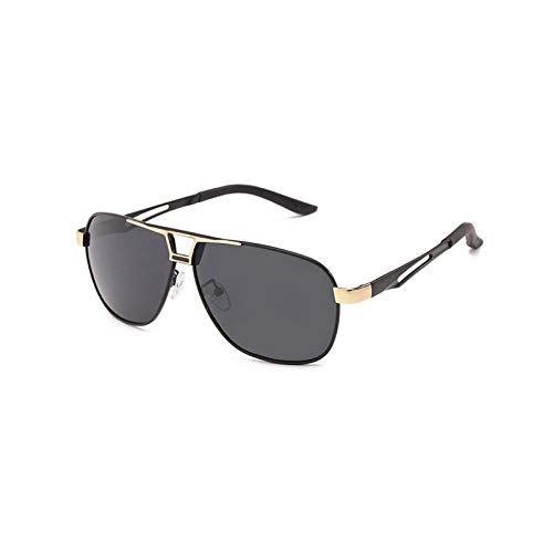 hqpaper European and American ins color changing sunglasses men and women sunglasses-Black gold frame black gray piece