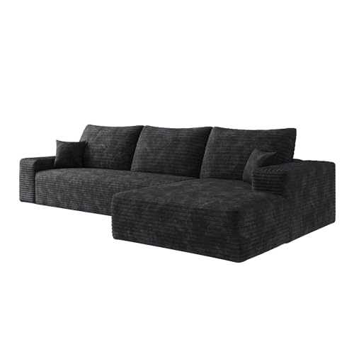 Image of 107 inch Cloud Sectional Sofa Boneless Couches with Chase