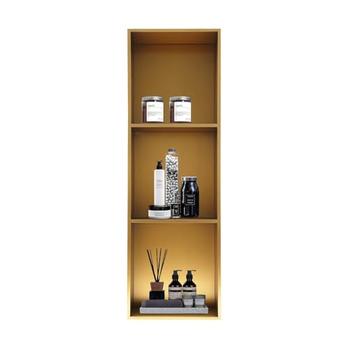 MHJKHG Shower Niche Three-Tier Wall Niche 304 Stainless Steel Shower Niche Waterproof Recessed Insert Storage Shower Caddy No