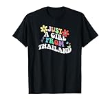 Retro Groovy Just A Girl From Thailand Mother's Day 2023 T-Shirt