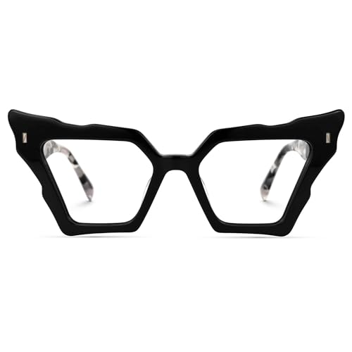 Image of Zeelool Vintage Glasses Frame for Women, Butterfly Eyeglasses with Non-prescription Clear Lens Jeralys ZJGA555269