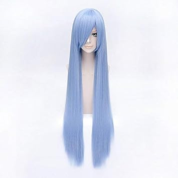 blue wig 100cm