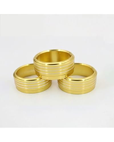 Temperature Adjustment Knob Air Conditioning Knob Decorative Ring Decorative Cover Climate Control HVAC (Yellow)
