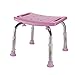 ZMYLOVE Mobilny taboret prysznicowy z regulacją wysokości, antypoślizgowe krzesło łazienkowe, taboret łazienkowy, taboret prysznicowy, dla seniorów, różowy