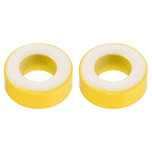 YOKIVE 2Stk Toroidkern Ferrit Ring Gelb-Weiß