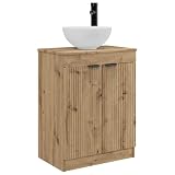 GHVBNMF Lavabo con mobiletto in rovere Artisan, 54 x 35 x 83 cm