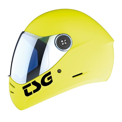 Casco Integral TSG Pass 2.0 Amarillo Satén L con Visera de Recambio 3