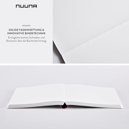 Carnet nuuna Graphic L blanc en cuir lisse write-wrong format A5 à points - 5