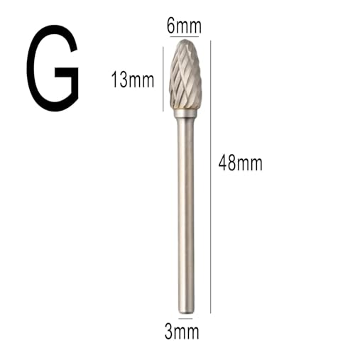 Fresa de carburo tungsteno para taladro 1/8 pulg miniatura 7