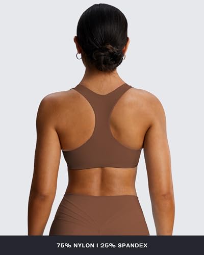 Image of Aoxjox Define Sculpt Racerback Sports Bra | women's workout fitness yoga crop tank, breathable fabric, 4-way stretch, moisture-wicking, gym essential
