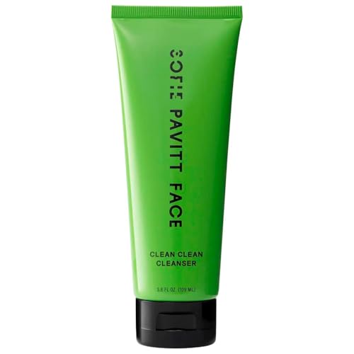 PAVITT FACE Clean Clean Gentle Gel-to-Foam Cleanser - Fragrance-Free Daily Face Wash for Blemish-Prone & Sensitive Skin - Hydrating Formula with Allantoin, Panthenol & Glycerin - 3.8 oz / 109 mL