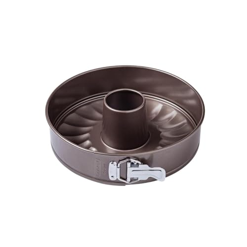 Molde para bizcochos y tartas, 2 fondos desmontable, 26cm, Acero carbonatado 0’4 mm de alta calidad, Resiste hasta 230°, Antiadherente mejorado