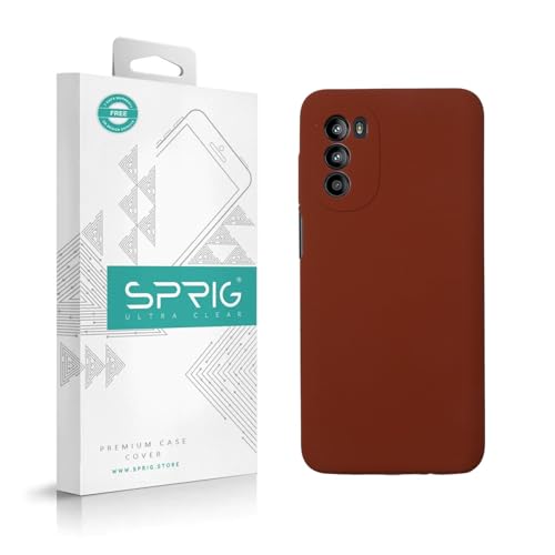 Image of SPRIG Compatible with Moto G52 Premium SilkTone (Liquid Silicone) Back Cover Drop Tested Shock Proof Mobile Case for Men, Women, Boys and Girls with Camera Protection (Dark Brown)