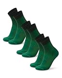 DANISH ENDURANCE Leichte Merino Wandersocken, 3 & 5 Paar, Grün, 43-47