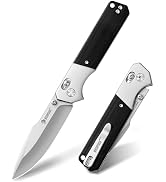 NedFoss D2 Blade Pocket Knife, 3.3", G10 Handle, Flipper Open, Deep Carry Clip