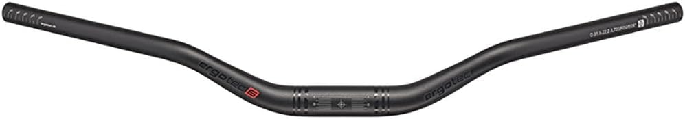 Ergotec Riser Bar 50 Comfort Bicycle Handlebar, 31.8mm, 720mm Width, 50mm Height, 200 mm Grip Length, 25° / 5° Back & Up Sweep, Black Sandblasted, Safety Level 6, Upto 180kg/396lb Weight