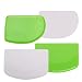 Dough & Bowl Scrapers Set of 4 - Plastic Dough Cutters - Multipurpose Kitchen Scrapers - Dough Scraper Plastics, Curved and Straight Edge Flexible Scrapers for Baking