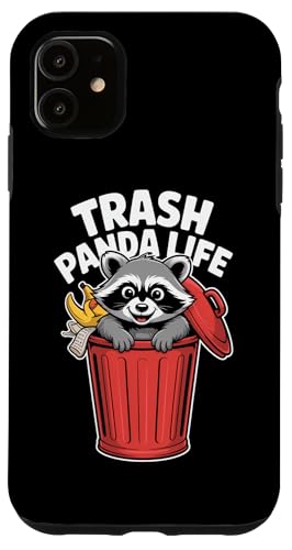 TRASH PANDA LIFE ACO} ݔ [A ~[ 킢 ss X}zP[X iPhone 11 p