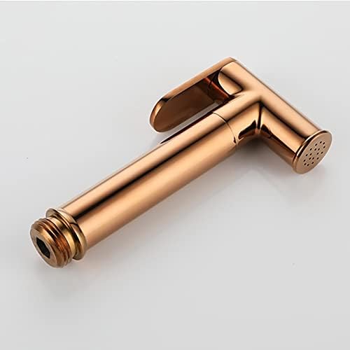 Wall-Mounted Shower Faucet Set System,Rose Gold Handheld Bidet Sprayer Kit for Toilet Wall Mounted Brass Single Handle Bidet Sprayer Set with 150cm Shower Hose Ideal for