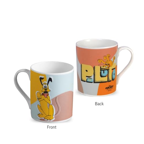 Image of Clay Craft - Official Disney Mugs : Pluto Print, Fine Ceramic Coffee Mug, 360 Ml |Cartoon Character Gift Mug for Kids & Adults | Microwave & Dishwasher Safe