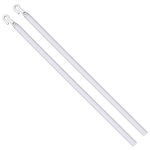 Ptwola 2 Pair Detachable Blind Wand 24 Inches Blind Rods Plastic Blinds Tilt Wand Window Wands Replacement with Hook Curtain Opener Stick Vertical Blinds Replacement Parts for Window Shades