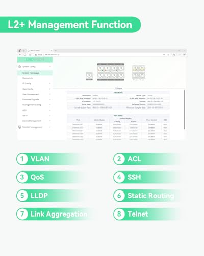 Image of LINOVISION Industrial 8-Port L2 Managed PoE++ Switch with 2X 10G SFP Uplinks and RS485 for Industrial Automation, 4 BT90W PoE Ports, 480W Budget, NDAA Compliant