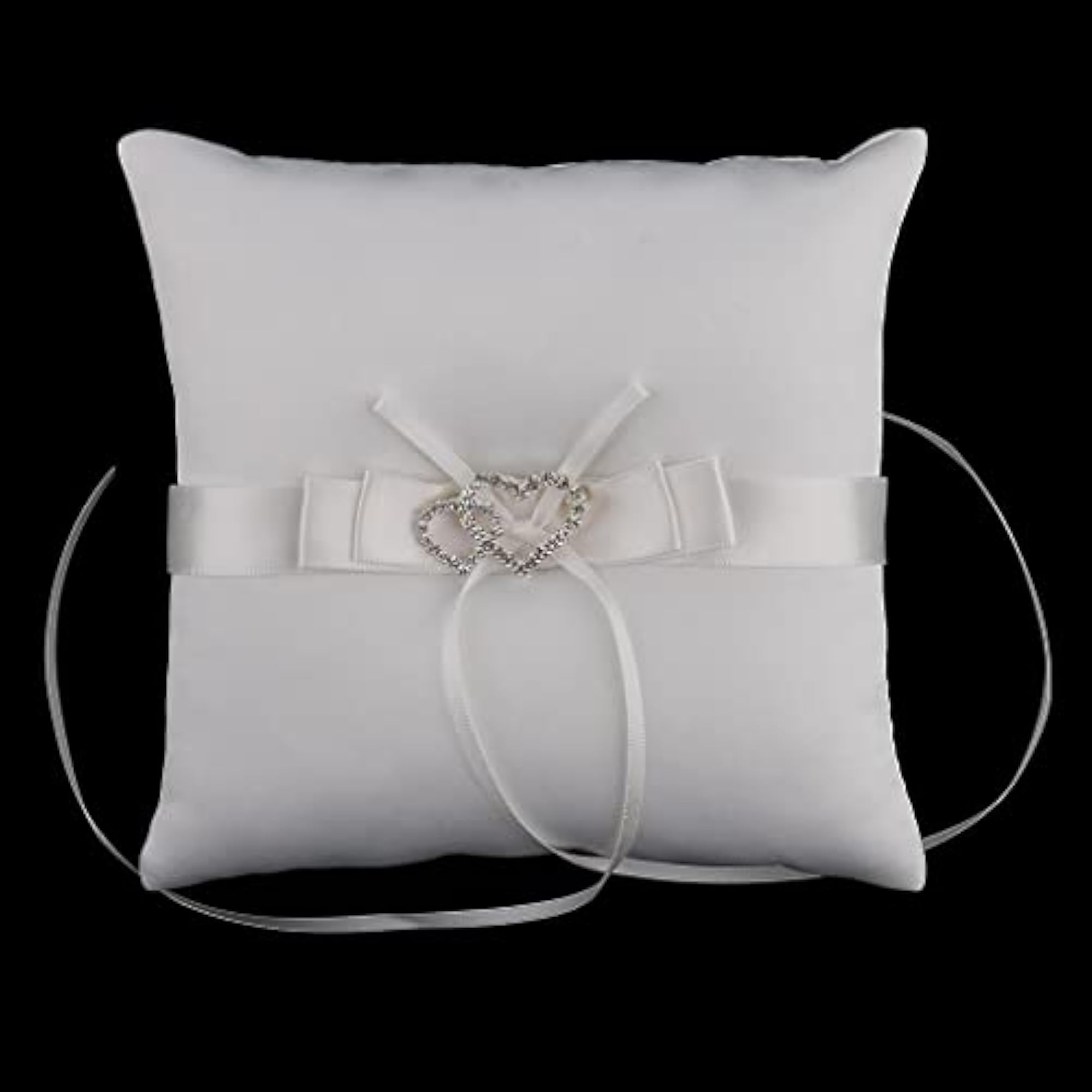 Wedding Ceremony Party Double Hearts Ring Pillow Cushion