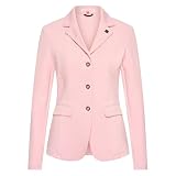 Imperial Riding Turnierjackett IRH Basic Glam, Damen-Turnierjacke mit 3-Knopf-Verschluss, ungefüttert, mit Strassdetails und Rückenschlitzen, Candy Floss, S