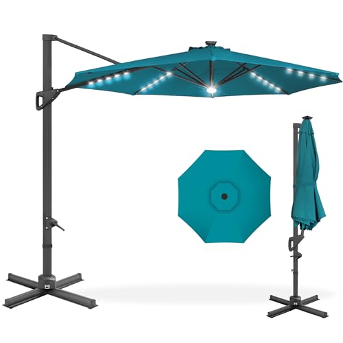 Best Choice Products SKY7481 10Ft Solar Led Cantilever Patio Umbrella cover