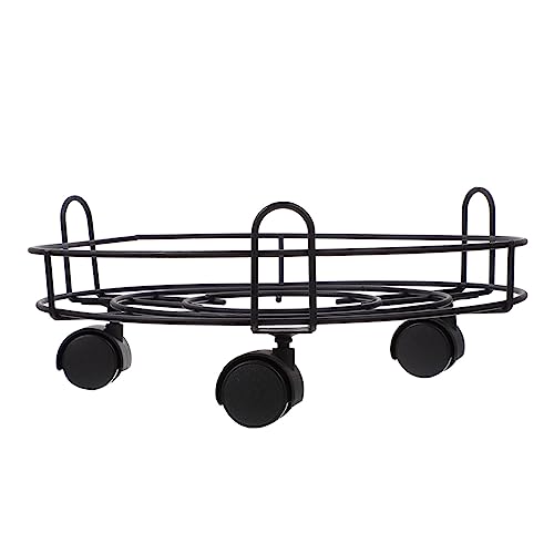 Homoyoyo Soporte Metálico para Macetas con Ruedas de Base Móvil Redonda para Plantas de Interior y Exterior Carrito Estable y Fácil de Mover para Tiestos y Flores