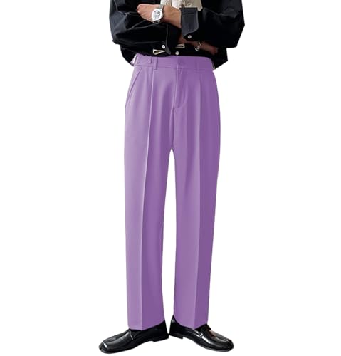 Men's Fit Dress Pants Slacks Work Business Casual Slim Fit Gurkha Pants3