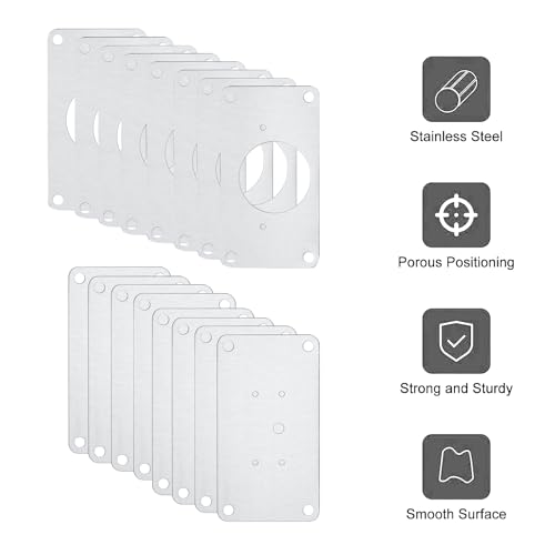 16 Stk Schrank Scharniere Reparaturplatten, Schranktüren Scharnier Reparaturset Edelstahl, für Möbel, Schrank, Schublade, Fenster, Reparatur Platten, mit Schraubendreher