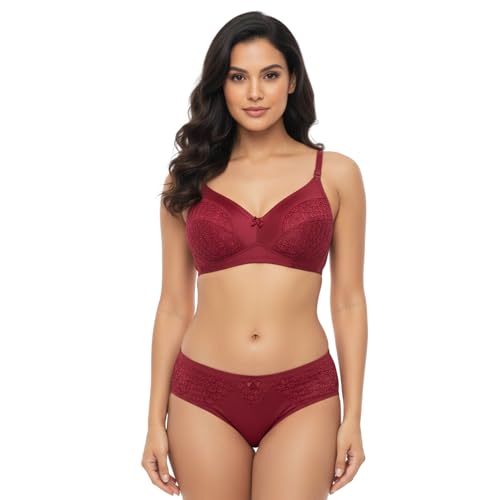 Image of Women's Everyday Cotton Bra | Medium Coverage | Non-Padded Bra | Non Wired | Seamless Moulded Cups | Anti Bacterial Tech | Keeps You Fresh | No Slip Soft Straps | (Flora Set)