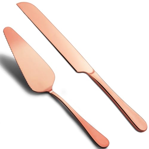 Reviews de Palas para servir tartas Top 10. 47 STHIRA® 2Pcs Juego de Cuchillos de Corte de Pastel de Acero Inoxidable, Set de Cuchillo para Pastel de Boda, Set de Acero Inoxidable para Servir Pastel de Boda Cumpleaños Fiestas...