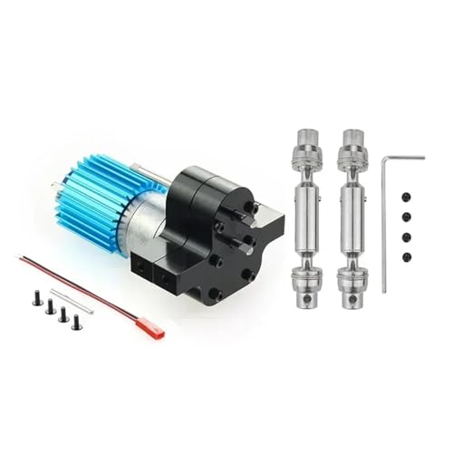 RC�A�b�v�O���[�h�X�y�A�p�[�c For WPL C14 C24 B24 B36 For MN D90 MS �����`���M�A�{�b�N�X 370 ���[�^�[�ƃh���C�u�V���t�g�A�b�v�O���[�h�A�N�Z�T���[ Rc �J�[(S-BK)