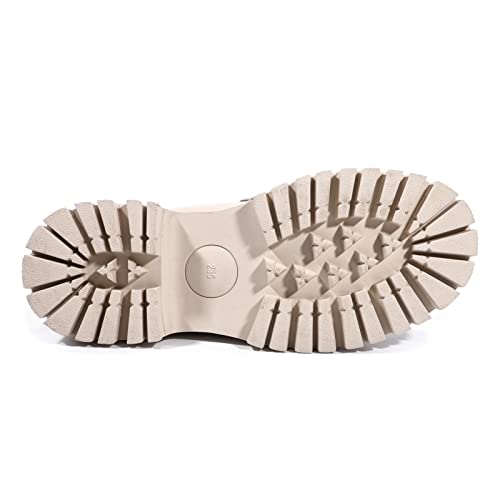 Image of Platform Loafers for Women Chunky Heel Lug Sole Loafers Slip ons Round Toe