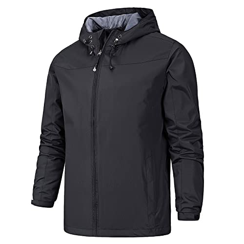 Générique Veste Homme Chic Grande Taille Parka Blousons Zippée Capuche Randonnée Manteau Comfit Dernières Vestes Pour Hommes Légère et Résistante...