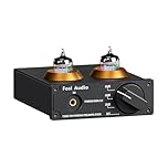 Fosi Audio Box X2 Phono Preamp for Turntable MM Record Player Preamplifier with Gain Gear Stereo Tube Pre Amp Hi-Fi Mini Vacuum Pre-amplifier for Record Player with DC 12V Power Supply