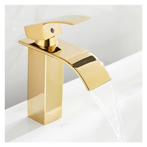 Grifo de lavabo de cascada que elimina salpicaduras con monomando de latón YT-5023 3