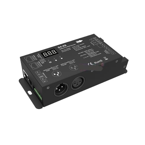 4 �`�����l�� CV 512 �f�R�[�_ RDM �f�W�^���f�B�X�v���C 12V-36V 24V 8A/CH D4-XE ���m�N�� RGB RGBW LED ���C�g�X�g���b�v