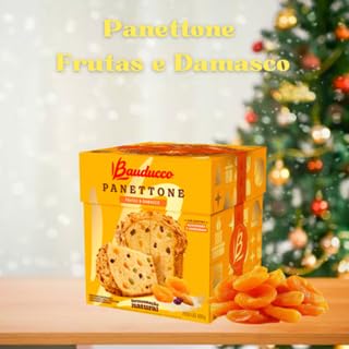 Panettone Bauducco Frutas E Damasco Com Cobertura Açucarada E Amêndoas 500g Natal