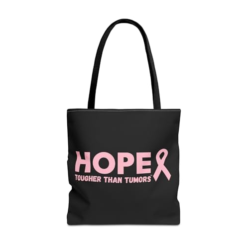 Supportive Gift Tote for Her – Breast Cancer Awareness Bag with Double-Sided Design, Pink Ribbon Hope & Strength Message