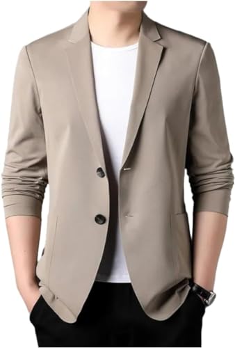 Men's Light Summer Suit Jacket, Mens Casual Blazer Sport Coat Lightweight Two Button Business Jackets