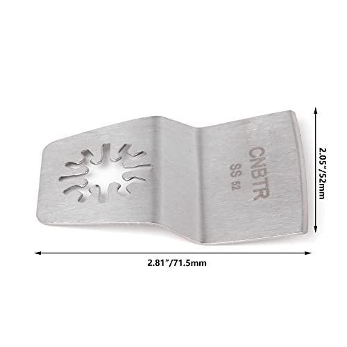Silber 52mm Breite Edelstahl Oszillierwerkzeug Universal Flexible Scraper Blade Multi-Tool-Set von 10