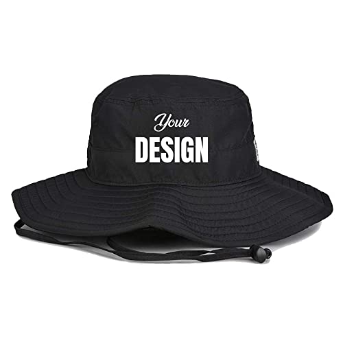 INK STITCH Unisex Custom Stitching Embroidery Booney Bucket Hats - Multi Colors (Black)